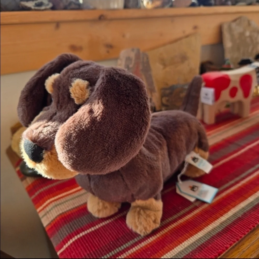 Jellycat Otto Sausage Dog Soft & Plush 7.5x3.5x11.2" BNWT Authentic - Picture 5 of 6
